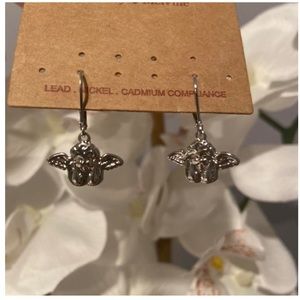 Brandy Melville Baby Angel Silver Tone Earrings